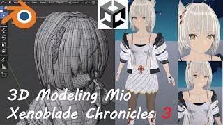 3D Modeling Mio | Xenoblade Chronicles 3 | Blender 4.2