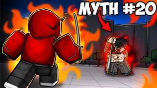 I Busted 20 MYTHS inside of ROBLOX The Strongest Battlegrounds...