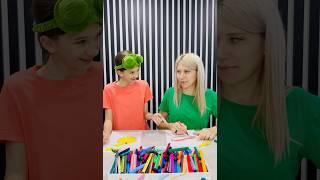 3 Marker Challenge  #shorts #threewikifamily #3markerchallenge #funny