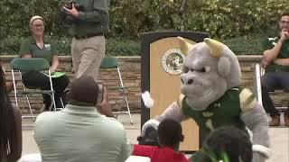 USF's Rocky Mascot Rips Head Off Of Bearcat