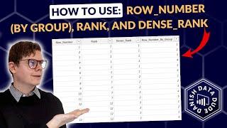 PowerBI Mastery: How to Use Row_Number (By Group), Rank, and Dense_Rank