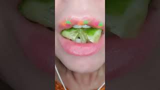 ASMR Satisfying Cucumber  Eating Sounds #cucumber #asmr #eatingshow