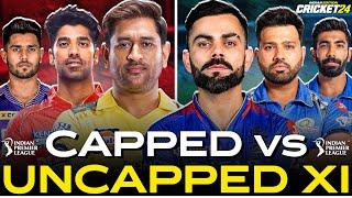 KOHLI  DHONI: IPL CAPPED vs UNCAPPED XI - Cricket 24