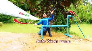 Free electricity | I turn PVC pipe into a water pump at home free no need electricity power