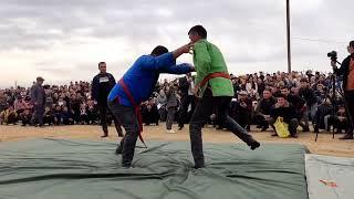 Navro'z bayrami. Miskin MFY 1-mahalladan Alijon polvon & 2-mahalladan Ikrom polvon. Kurash | Кураш.