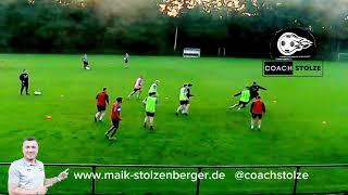 Fussballtraining: Spielform 6 gegen 4 Rondo mit Gegenpressing