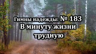 Гимны Надежды № 183 В минуту жизни трудную | Караоке с голосом | Христианские песни | Песни АСД