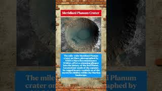 Meridiani Planum Crater. #MeridianiPlanum #MarsExploration #NASA  #shorts