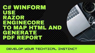 C# Winform | Razor Engine Core HTML Report Template  | Mapping MySQL data to Datagridview | PDF