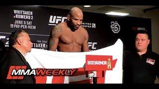 Yoel Romero Misses Weight on First Attempt at UFC 225 Official Weigh-in