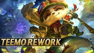 TEEMO REWORK NEW GAMEPLAY, Abilities, Skins, Comparison, Splash Art - League of Legends