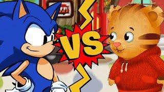 M.U.G.E.N. Battles | Sonic vs Daniel Tiger | Sonic the Hedgehog vs Daniel tiger's neighborhood