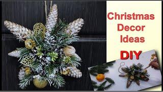 Рождественский Декор из Шишек / DIY Cones Crafts / Christmas Decor Ideas / New Year's Composition