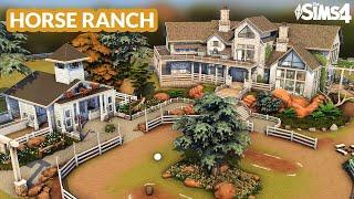 Sims 4 HORSE RANCH Mansion  [No CC] - Speed Build | Kate Emerald