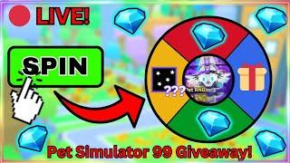 Giving Away HUGES + DIAMONDS | Pet Simulator 99 Live!