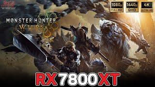 Monster Hunter Wilds | RX 7800 XT | FHD, QHD, 4K benchmarks