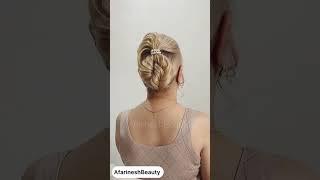 Easy and simple twisted up do hairstyle| chignon tutorial