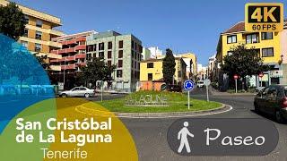 Tenerife - walk tour of La Laguna city center / paseo por el casco histórico de La Laguna - 4K