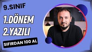 9.Sınıf Matematik | 1.Dönem 2.Yazılı Soruları | SIFIRDAN 100 AL !