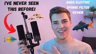 AQQA Power Sponge Filter Review  (Dual Aquarium Sponge Filter Installation)