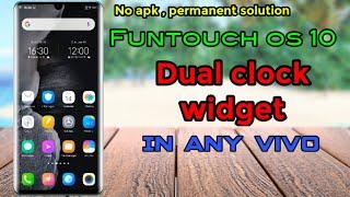 Dual clock widget in any vivo