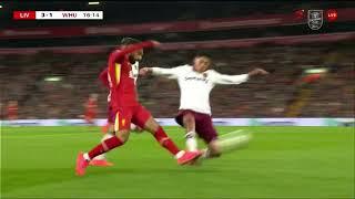 Edson Álvarez (West Ham United) RED CARD vs Liverpool 77' |Carabao Cup 2024