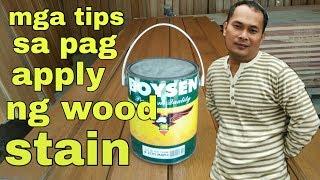 How to apply wood stain ( PAANO IAPPLY ANG WOOD STAIN)