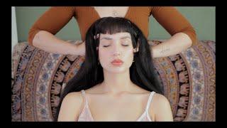 ASMR Head & Neck Massage on Friend  Lo-Fi  White Noise  Whispered