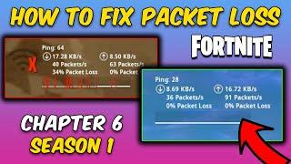 How To Fix Packet Loss Fortnite Chapter 6 Season 1! (Reduce Ping, Get No Packet Loss Guide) 2024!