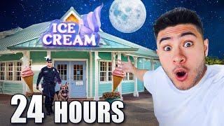 24 HOUR OVERNIGHT in ICE CREAM SHOP