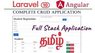 Laravel 10  Angular Complete Crud Application | Tamil