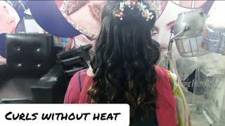 Curls without curler without Iron without heat at home ||Noreen Anwar
