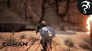 CONAN EXILES Ep5 - How to use the Bed & Fiber Bedroll together!