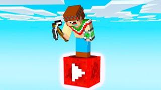 ¡Minecraft PERO es 1 BLOQUE de YOUTUBE! 🟥 SILVIOGAMER MINECRAFT PERO