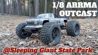 1/8 ARRMA OUTCAST Sleeping Giant State Park Run on 4S