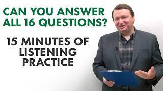 15 Minutes of English Listening Practice: Listen and Learn!