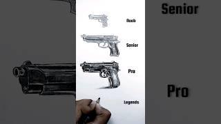 how to draw gun #shorts #drawing #art #pistol #gun