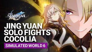 E0 L70 Jing Yuan Solo Cocolia Boss in Simulated Universe World 6 Destruction Path | Honkai Star Rail