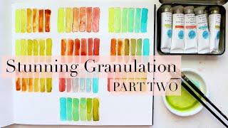 Ultimate Palette: Granulation & Pigments | Swatches! | PART 2/2