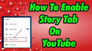 How To Enable Story Tab On YouTube (2024)