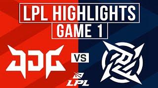 JDG vs NIP Highlights Game 1 | LPL 2024 Worlds Regional Qualifier | JD Gaming vs Ninja in Pyjamas