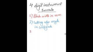 Instrument formula