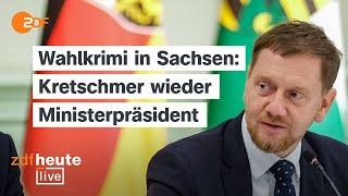 Entscheidung in Sachsen: Kretschmer wieder Ministerpräsident | ZDFheute live