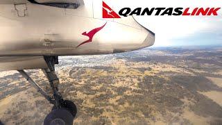 AMAZING VIEWS of Canberra on Landing into Australia's Capital Onboard QantasLink DHC Dash 8 Q400