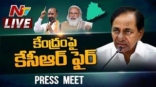 CM KCR Live | CM KCR Press Meet from Telangana Bhavan Live | Ntv Live