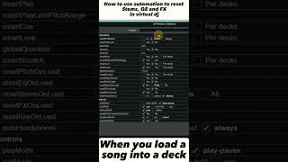 How to reset Stems, EQ and FX in #virtual dj