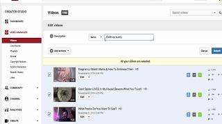 How To Change ALL Your Youtube Videos Description Text Quickly