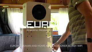 De multifunctionele airconditioner AC3501 Wifi in de caravan