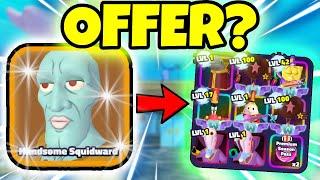 WHAT PEOPLE OFFER FOR SHINY WUMBO HANDSOME SQUIDWARD! | SBTD