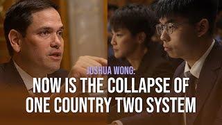 Sharon Hom, Joshua Wong: Now is the Collapse of the One Country Two Systems -  zooming in